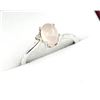 Image 1 : Sterling Silver Natural Rose Quartz (0.85ct) with Natural Diamond (0.01ct) Ring, Size 5.5, W/A $300.