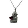 Image 1 : Sterling Silver Ruby (0.56ct) and White Sapphire (0.85ct) Pendant with Sterling Silver Chain, W/A $5