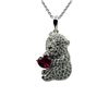 Image 2 : Sterling Silver Ruby (0.56ct) and White Sapphire (0.85ct) Pendant with Sterling Silver Chain, W/A $5