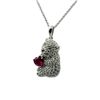 Image 3 : Sterling Silver Ruby (0.56ct) and White Sapphire (0.85ct) Pendant with Sterling Silver Chain, W/A $5