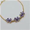 Image 3 : Gold Plated Sterling Silver Natural Tanzanite (2.70ct) 8-7" Long Bracelet, w/a $585.00. Tanzanite is