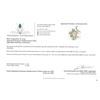 Image 5 : Gold Plated Sterling Silver Natural Emerald (0.65ct) with Natural White Topaz (0.14ct) Ring, Size 8,