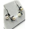 Image 1 : Sterling Silver Freshwater Pearl 7.8-6.1mm Earrings with Ear Wire, W/A $180.00.