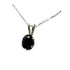 Image 1 : Sterling Silver Natural Black Onyx Pendant with Sterling Silver Chain, Retail $400.00.