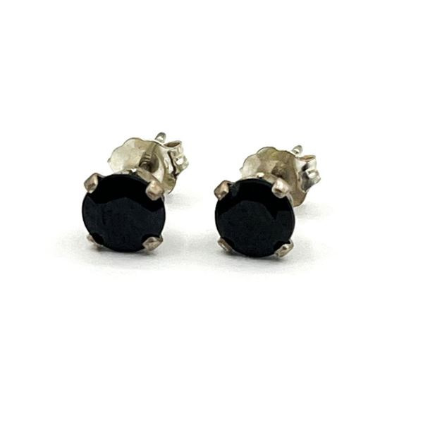 Sterling Silver Natural Sapphire Earrings, Retail $250.00.