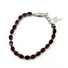 Image 1 : Sterling Silver Natural Garnet (17ct) 8.5-7.75" Long Bracelet, W/A $775.00.