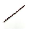 Image 3 : Sterling Silver Natural Garnet (17ct) 8.5-7.75" Long Bracelet, W/A $775.00.