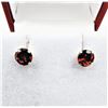 Image 1 : 10KT Yellow Gold Natural Garnet (3.10ct) Earrings, Retail $450.00.