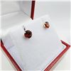 Image 3 : 10KT Yellow Gold Natural Garnet (3.10ct) Earrings, Retail $450.00.
