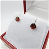 Image 4 : 10KT Yellow Gold Natural Garnet (3.10ct) Earrings, Retail $450.00.