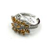 Image 4 : Sterling Silver Natural Citrine Quartz (1ct) with Natural White Topaz (0.06ct) Ring, Size 7.5, W/A $