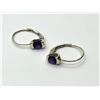 Image 3 : Sterling Silver Natural Amethyst (0.90ct) Lever Back Earrings, W/A $300.00. Amethyst is the birthsto