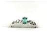 Image 2 : 10KT White Gold Natural Emerald (0.30ct) with Natural Diamond (0.03ct) Ring, Size 6.25, W/A $1170.00