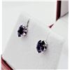 Image 2 : 10KT White Gold Natural Amethyst (1.16ct) Earrings, Retail $300.00.
