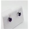 Image 4 : 10KT White Gold Natural Amethyst (1.16ct) Earrings, Retail $300.00.