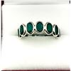 Image 1 : Sterling Silver Natural Green Onyx Ring, Size 4.5, Retail $300.00.