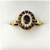 Image 1 : Gold Plated Sterling Silver Natural Garnet (1.13ct) with CZ (0.15ct) Ring, Size 8, W/A $275.00.
