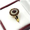 Image 3 : Gold Plated Sterling Silver Natural Garnet (1.13ct) with CZ (0.15ct) Ring, Size 8, W/A $275.00.
