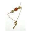 Image 3 : Gold Plated Sterling Silver Natural Carnelian (5.05ct) Bracelet, Retail $550.00.