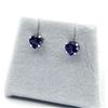 Image 1 : 14KT White Gold Natural Amethyst Heart Shape Earring, Retail $300.00.