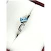 Image 3 : 10KT White Gold Natural Blue Topaz (0.23ct) Ring, Size 5.5, W/A $780.00.