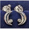 Image 3 : $55, SILVER(1g), GENUINE DIAMOND (0.03ct) EARRING, retail value $55