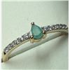 Image 2 : $200, SILVER GENUINE EMERALD  RING, retail value $200