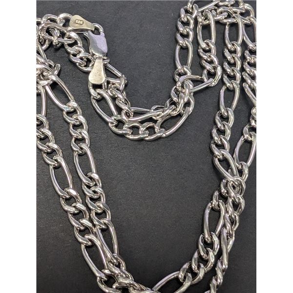 $180, SILVER(9.3g),  RHODIUM PLATED HOLLOW CHAIN 24", retail value $180