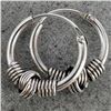 Image 2 : $30, SILVER HOOPEARRING, retail value $30