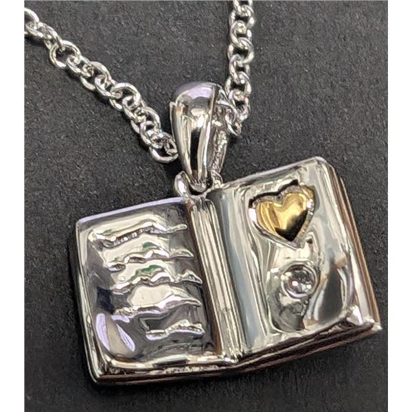 $65, SILVER(4.16g), GENUINE DIAMOND (0.015ct)NECKLACE 16-18", retail value $65