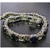 Image 2 : $1000, SILVER(17.3g), SAPPHIRIEBRACELET 7.5", retail value $1000