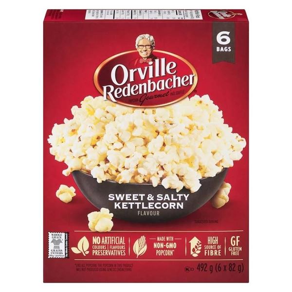 Orville Redenbacher Sweet & Salty Kettle Corn, 6 x 492g Bags