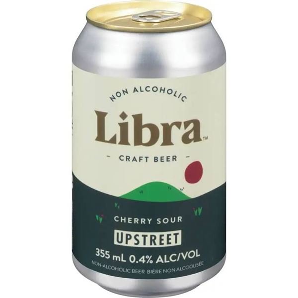 Libra Non-Alcoholic Craft Beer Cherry Sour Upstreet 12 x 355mL