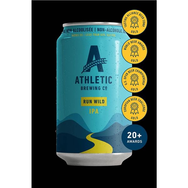 Athletic Brewing Co. Run Wild IPA Non-Alcoholic, 12x355mL Pack