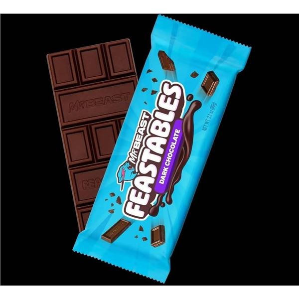 Mr Beast Chocolate Bars, Dark Chocolate 10 x 60g Bars