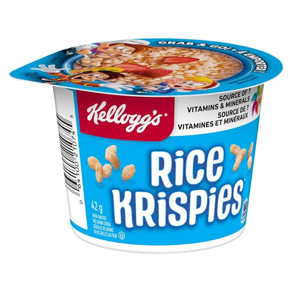 Kellogg’s Rice Krispies 12 Cups (42 g Each), Total 504 g