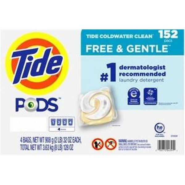 Tide Pods Free And Gentle Laundry Detergent, 152 Count
