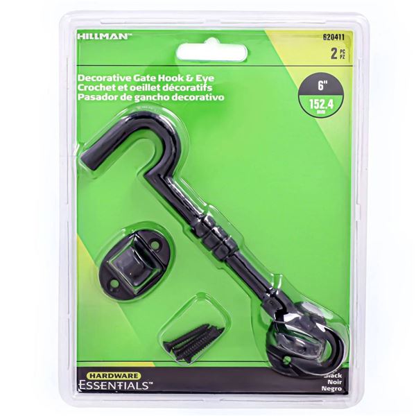 Hillman Decorative Gate Hook and Eye, 6 in (152.4 mm)
