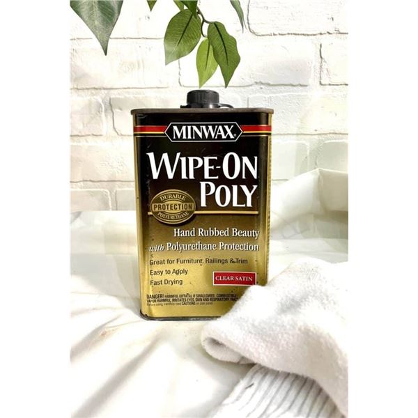 Minwax Wipe-On Poly Clear Satin, 6 x 946 ml Hand Rubbed Polyurethane