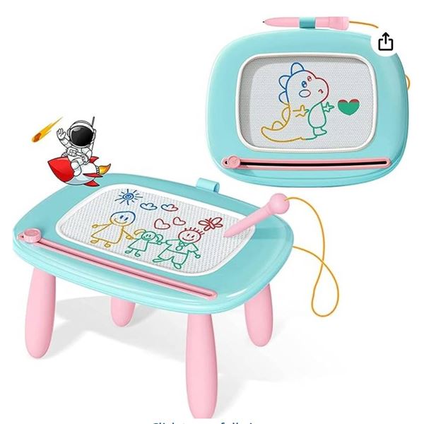 Kikidex Magnetic Drawing Board for Children Light Blue