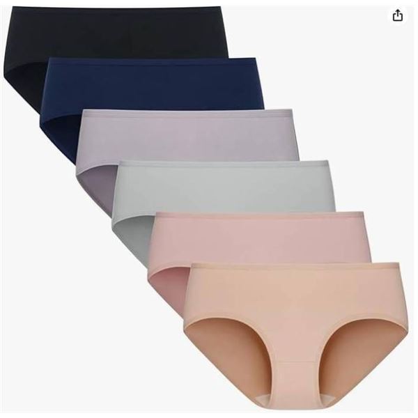 Nearly Nude Modal Hipster 6-Pack Underwear, XL/TG, Multi-Colored