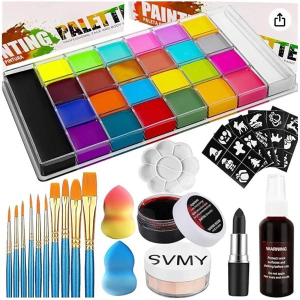UNIFULL 26 Colors Professional Face Body Paint Kit, Oil Face & Body Paint Kit