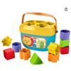 Image 1 : Fisher-Price Sort-and-Spill Bucket with 10 Blocks Toy for Ages 6 Months+