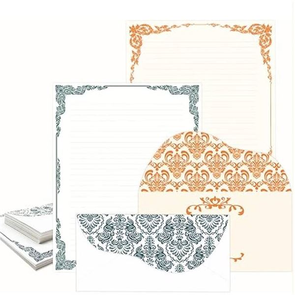 Anzon Mories Stationery and Envelope Set **Colors Are RED and Black Not Gold**