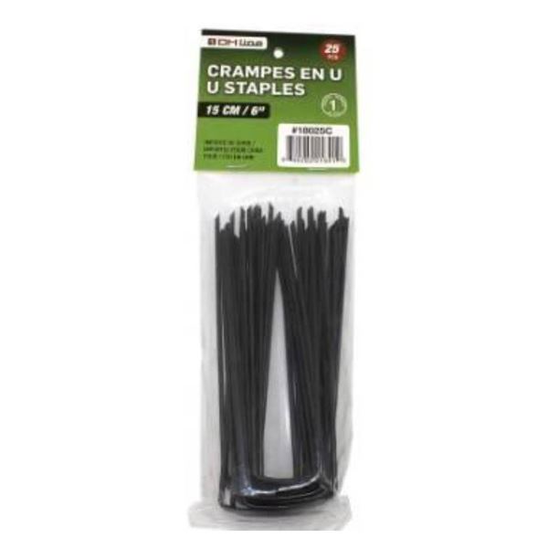 Lot of 5 Packs DH Line U Staples #18025C, 15 cm (6 in) Length, 25-Piece Pack