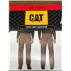 Image 3 : CAT Men’s Fleece Lined Canvas Pants, 34×30, Brown