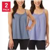 Image 1 : 32 Degrees Cool Cami With Built-In Bra, Adjustable Straps, S/P, 2-Pack