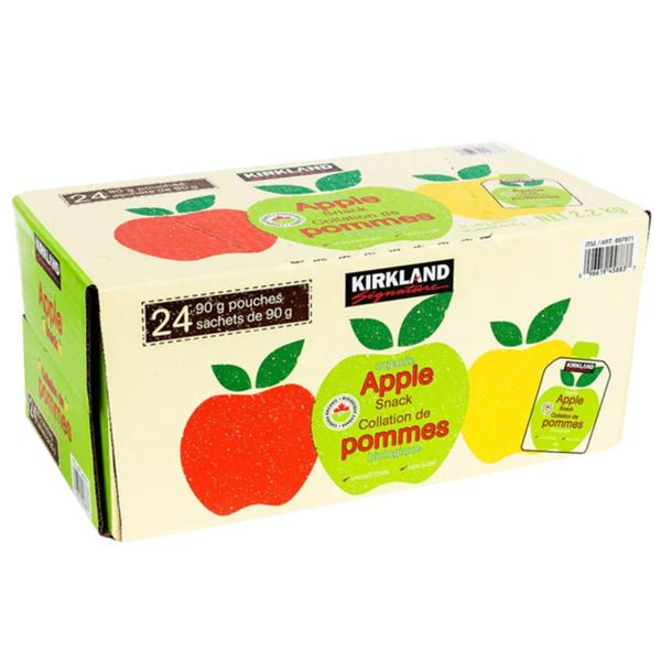 Kirkland Signature Organic Unsweetened Apple Snacks24 x 90 g