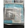 Image 3 : Lot of 3 – HLC.Me Lumino Faux Linen Curtain Panels 2 Pack with Grommets , Gray, 35×36 Inche