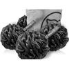 Image 1 : WhaleLife Premium 4-Pack Shower Puff Bath Sponge – Black